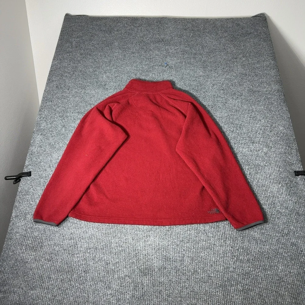 The North Face A5 Series Pullover Mens XXL Red Quarter Zip Waffle Knit Fleece‎